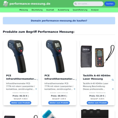 Screenshot performance-messung.de