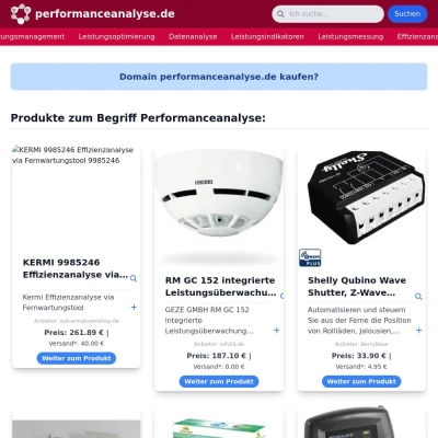 Screenshot performanceanalyse.de