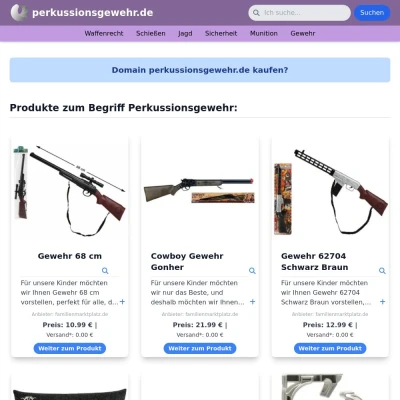 Screenshot perkussionsgewehr.de