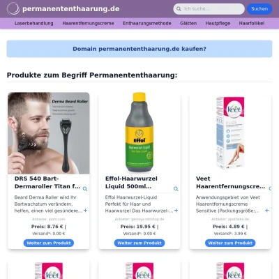 Screenshot permanententhaarung.de