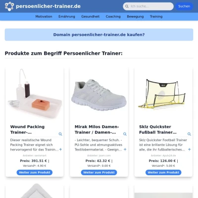 Screenshot persoenlicher-trainer.de
