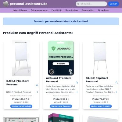 Screenshot personal-assistants.de