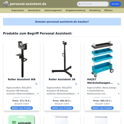Screenshot personal-assistent.de