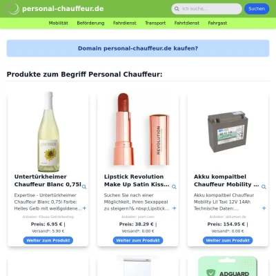 Screenshot personal-chauffeur.de