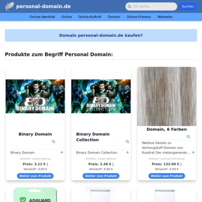 Screenshot personal-domain.de