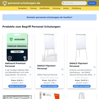 Screenshot personal-schulungen.de