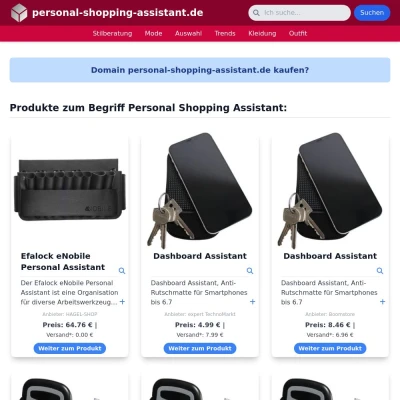 Screenshot personal-shopping-assistant.de