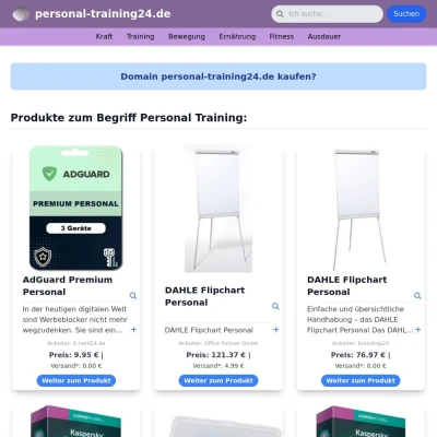 Screenshot personal-training24.de