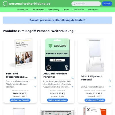 Screenshot personal-weiterbildung.de