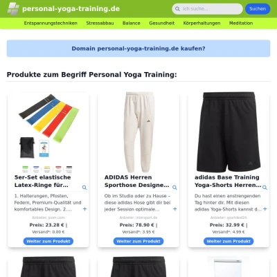 Screenshot personal-yoga-training.de