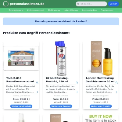 Screenshot personalassistant.de