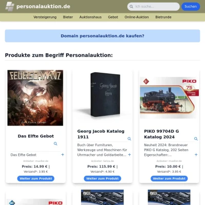 Screenshot personalauktion.de