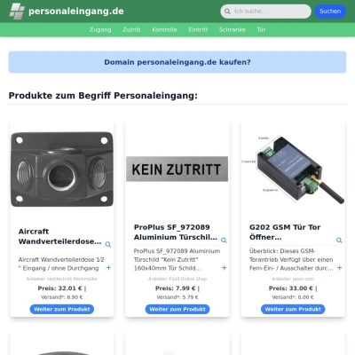 Screenshot personaleingang.de