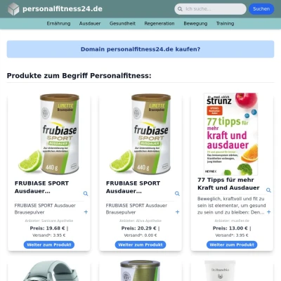 Screenshot personalfitness24.de