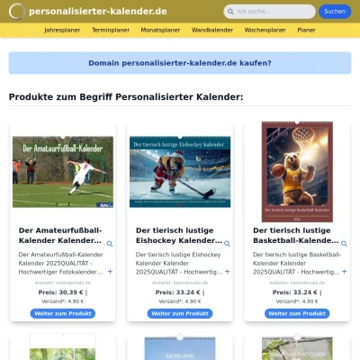 Screenshot personalisierter-kalender.de