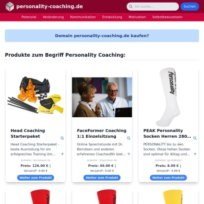 Screenshot personality-coaching.de