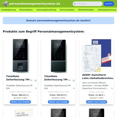 Screenshot personalmanagementsystem.de