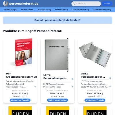 Screenshot personalreferat.de