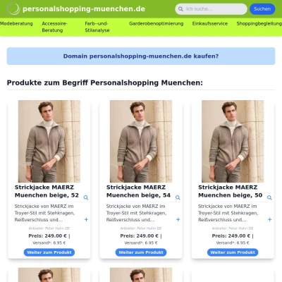 Screenshot personalshopping-muenchen.de