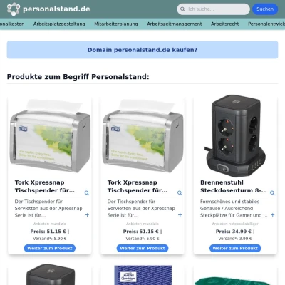 Screenshot personalstand.de