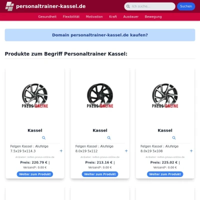 Screenshot personaltrainer-kassel.de