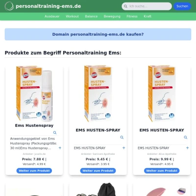 Screenshot personaltraining-ems.de