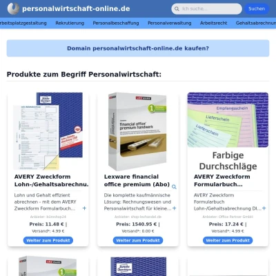 Screenshot personalwirtschaft-online.de