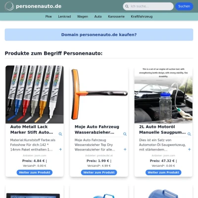 Screenshot personenauto.de