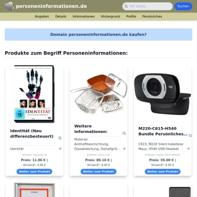 Screenshot personeninformationen.de