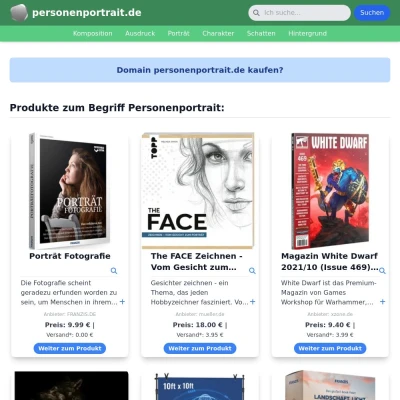 Screenshot personenportrait.de