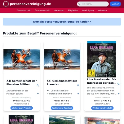 Screenshot personenvereinigung.de