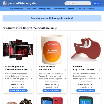 Screenshot personifizierung.de