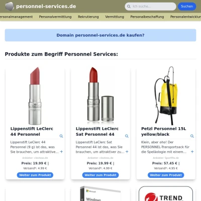 Screenshot personnel-services.de