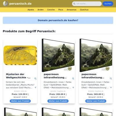 Screenshot peruanisch.de