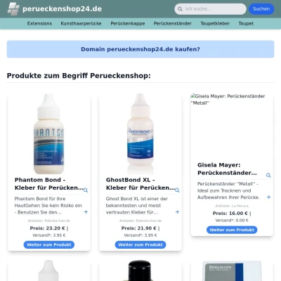 Screenshot perueckenshop24.de