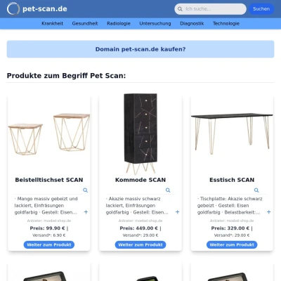 Screenshot pet-scan.de