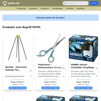 Screenshot petm.de