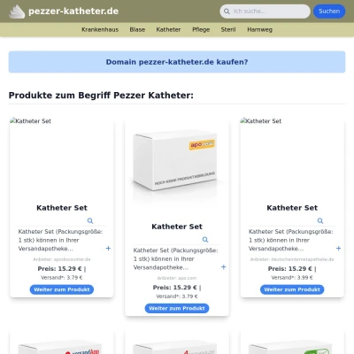 Screenshot pezzer-katheter.de