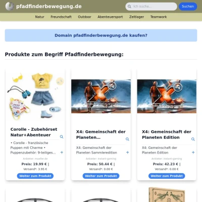 Screenshot pfadfinderbewegung.de