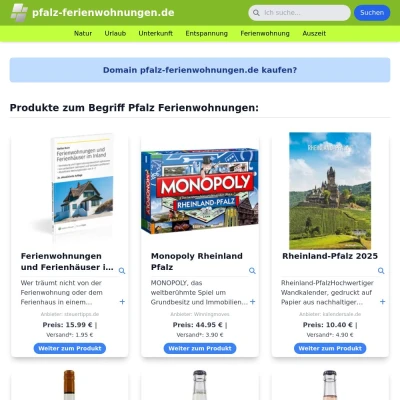 Screenshot pfalz-ferienwohnungen.de