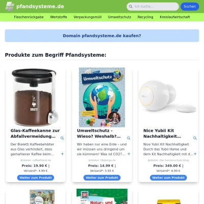 Screenshot pfandsysteme.de