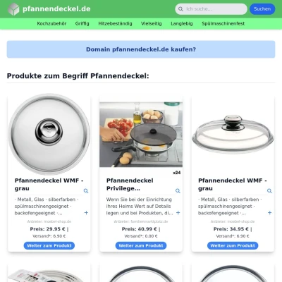 Screenshot pfannendeckel.de