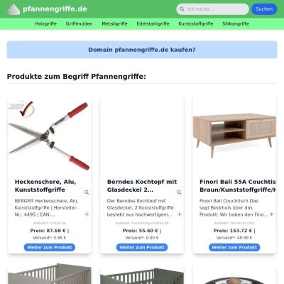 Screenshot pfannengriffe.de
