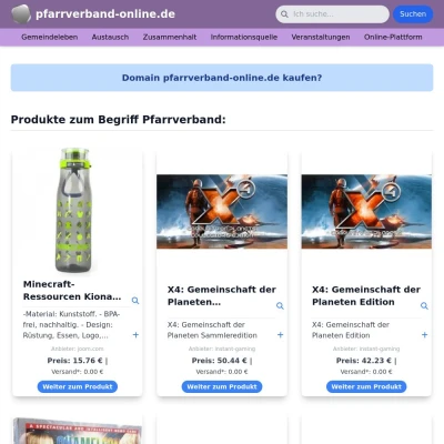 Screenshot pfarrverband-online.de