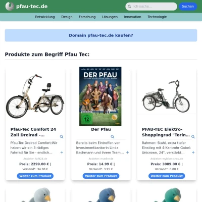 Screenshot pfau-tec.de