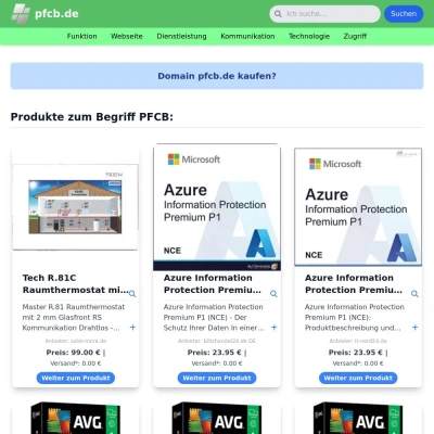 Screenshot pfcb.de