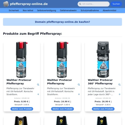 Screenshot pfefferspray-online.de