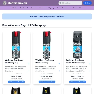 Screenshot pfefferspray.eu