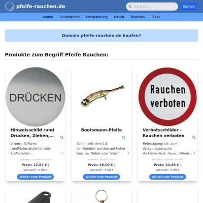 Screenshot pfeife-rauchen.de