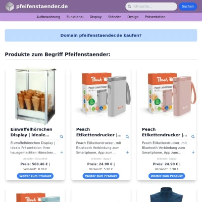 Screenshot pfeifenstaender.de